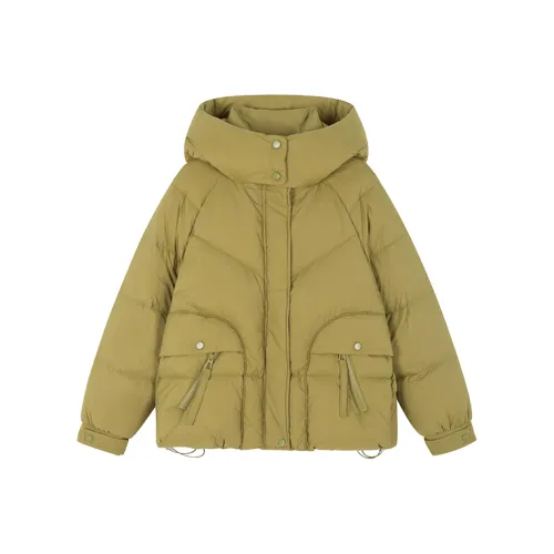 Mo Han Yi Mei Пуховик Женские Травяной зеленый