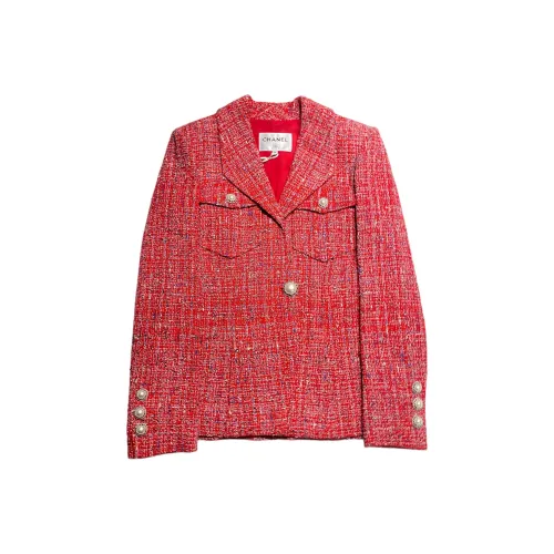 CHANEL 19P Куртки и пальто женские красный