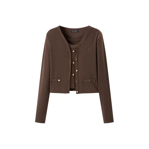 PEACEBIRD Коричневый Женский Трикотаж