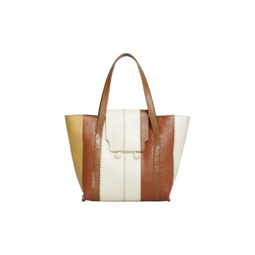 MARNI Trunkaroo Телячья кожа Тоут Сумка Сумка для покупок Сумка среднего размера Женская Каштаново-коричневая