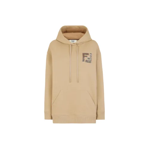 FENDI SS24 Свитшот Женский Бежевый