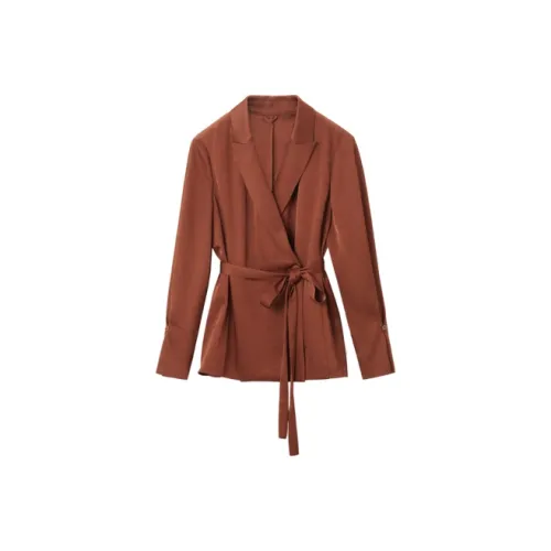 OVV 2023 Весна Лето Новинка Бизнес Костюм Женский Красно-коричневый