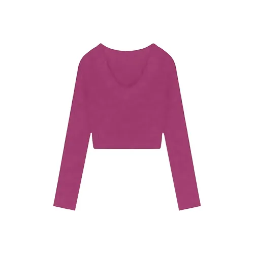 CDAYU Трикотаж Женский Розовый Красный