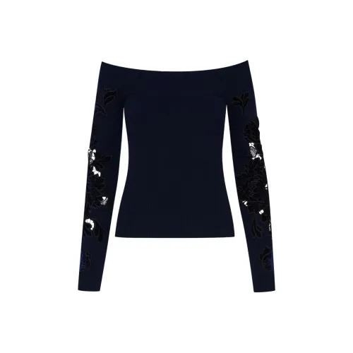 Oscar De La Renta SS24 Свитшот Женский Морской Синий