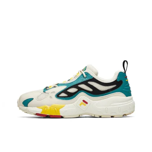 FILA FUSION Ravagement Беговые кроссовки Низкий верх Бежевый/Темный сосна Зеленый Мужской