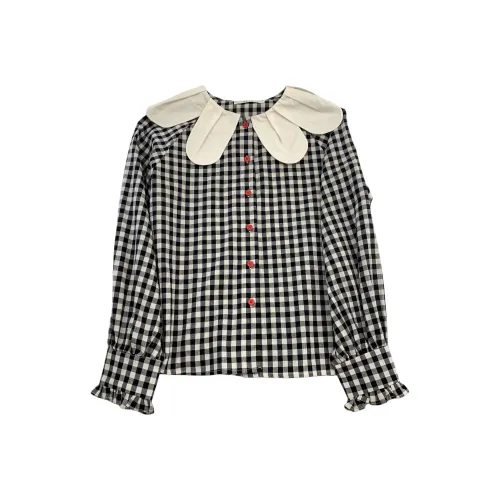 OUBO Черно-белая клетка Женские Рубашки