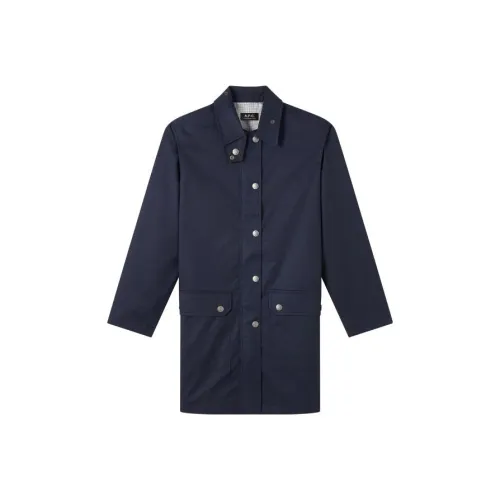 A.P.C Морской синий Женское пальто