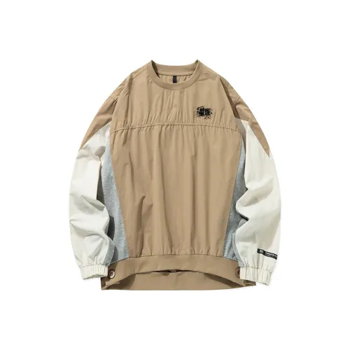 QIAODAN Свитшот Женский Пшенично-Коричневый Античный Фарфор Белый