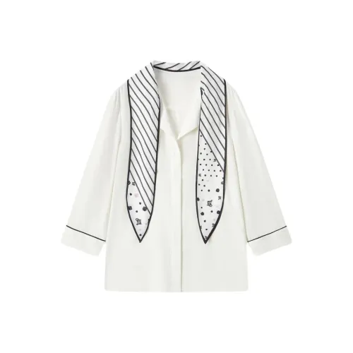 EICHITOO Рубашка Женская Натуральный Белый Trim