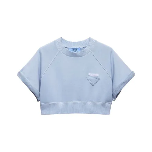 PRADA SS24 Свитшот Женский Светло-Синий