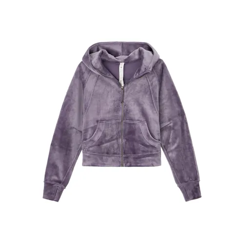 lululemon Scuba Series Full Zip Бархат Укороченный Пальто Женские