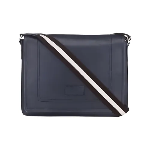 BALLY Сумка через плечо из коровьей кожи большая мужская темно-синяя