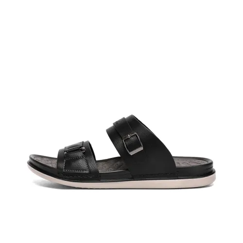 Mulinsen Кожаные слипоны из пэчворка устойчивые к истиранию мужские