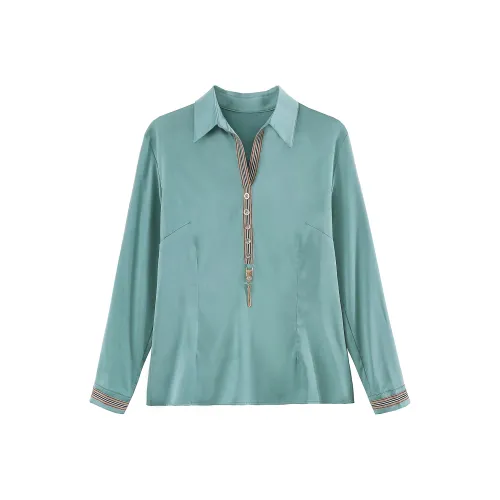 MISTVB Рубашка Женская Светло-Зеленая
