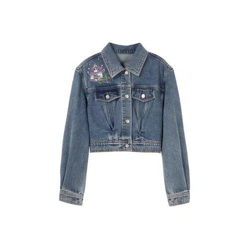 COCOON Куртки Пальто Осенний Женский Джинсовый Синий