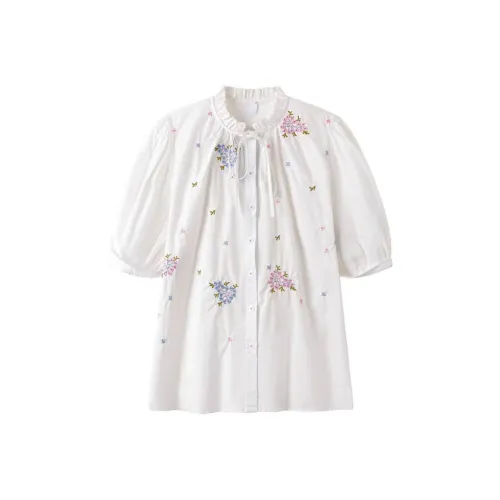 PLAY BUSH Белые Женские Рубашки