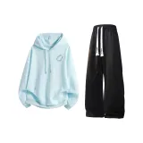 Худи Glacier Blue + Черные штаны
