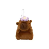 Фиолетовый цветок, капибара + нитка бусин