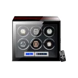 6 слота для часов, внешняя сторона, текстура "зубец", регулировка (замок с отпечатком пальца)