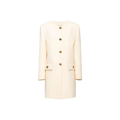 PRADA Слоновая кость Женское пальто