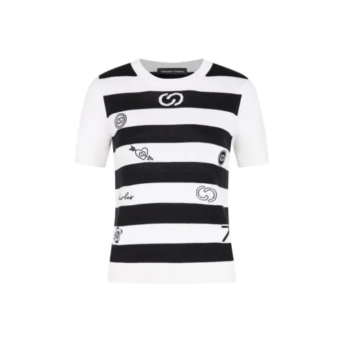 Chester Charles Трикотаж Женский Черный Белый Полосы