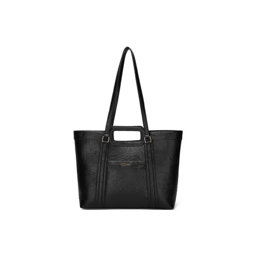 MEXICAN ПУ (полиуретан) Тоут Сумка Сумка для покупок Сумка на одно плечо Большая женская Черная