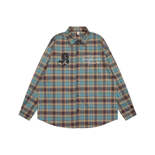 PLAY BUSH Синие Женские Рубашки