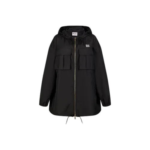 MIU MIU SS24 Куртки Пальто Женские Черный