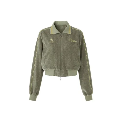 LA.F LAFREEDOM Зеленая Женская Куртка