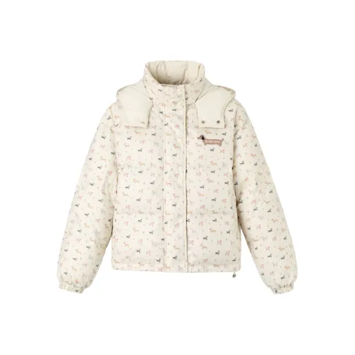 BETWEENAND Пуховик Женский Бежевый