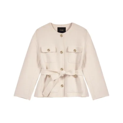 Maje Куртки Пальто Женские Светлый Умбра Бежевый