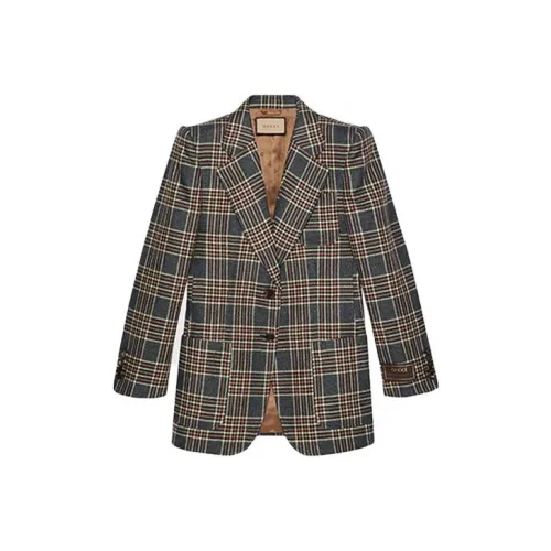 GUCCI Love Parade FW22 Бизнес-костюм Пальто Женское Синее