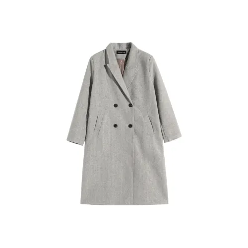 EIDOLON GRAIN Куртки Пальто Женские Серый Абрикос