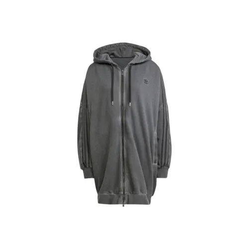 Adidas Originals ADILENIUM SS24 WASHED Полуоткрытый худи куртка Женская Серый