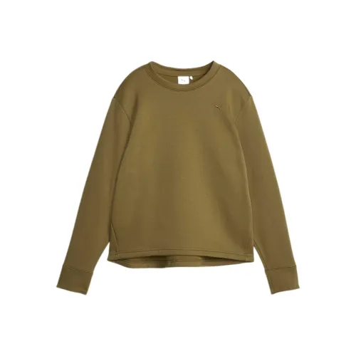 PUMA Толстовка Женская Оливково-зеленая