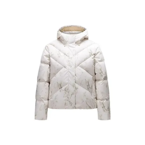 ANTA Variety Тренировки Коллекция Пуховик Женская Белая Чай Полный принт