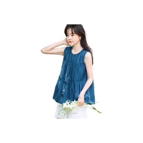 Mo Han Yi Mei Рубашка Женская Кляйн-Синий