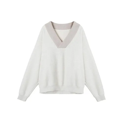 HERLAND Толстовка Женская Серо-бежевая