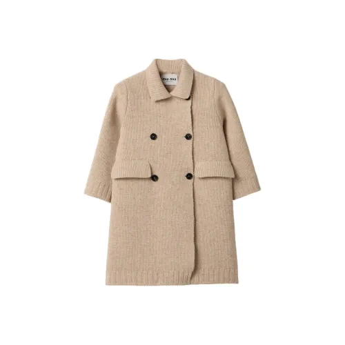 MIU MIU FW24 Куртки и Пальто Женские Песочно-бежевый