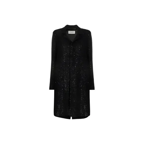 SAINT LAURENT Черное Женское Пальто