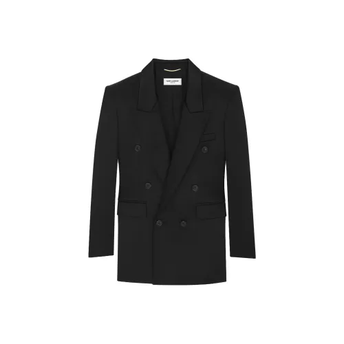 SAINT LAURENT SS23 Бизнес-костюм Пальто Женское Черное