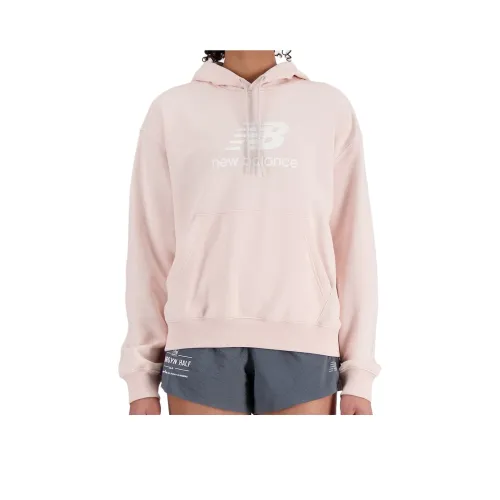 New Balance Sport Essentials Stacked Толстовка Женская Кварц Розовый