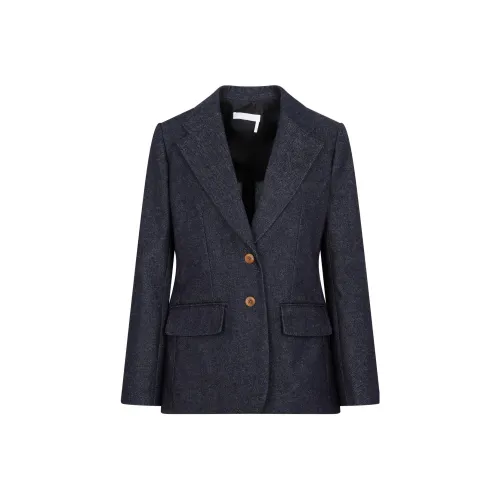 Chloe FW22 Бизнес-костюм Пальто Женское Темно-синий