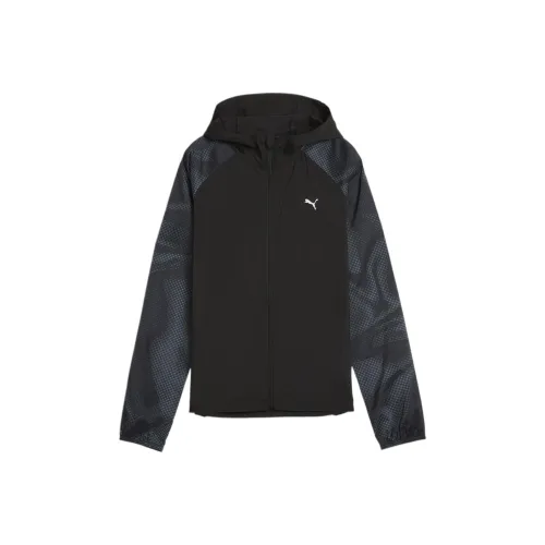 PUMA RUN FAVORITE Куртки и Пальто Женские Черный Темно-Серый