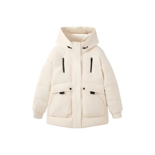 LEDIN Пуховик Женский Матовый Экрю