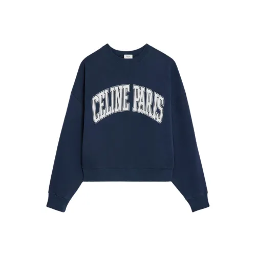 CELINE FW24 Свитшот Женский Морской Синий