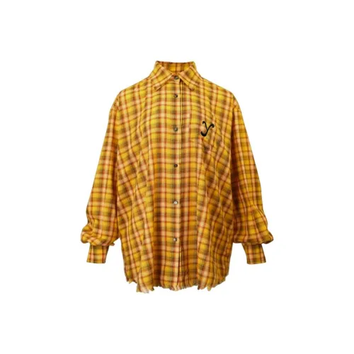 POPO.INFO Рубашка Женская Дофаминовая Одежда Желтая