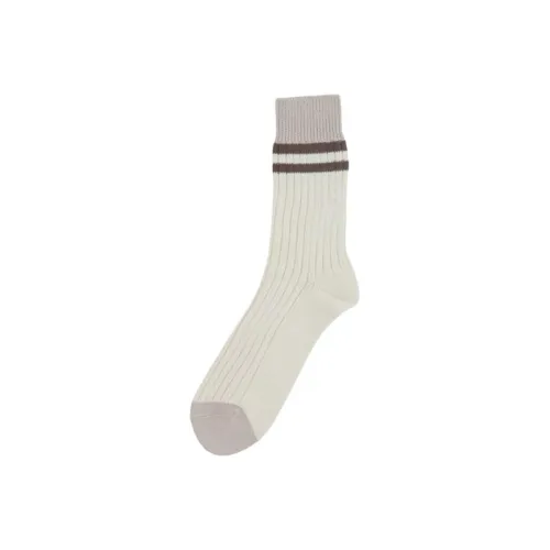 BRUNELLO CUCINELLI 1 пачка Светлый Умбра Мужские носки до икры MID