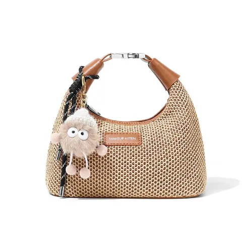 MAKEUP KITTEN PE Сумка через плечо Сумка Обычная Женская Коричневая Черная