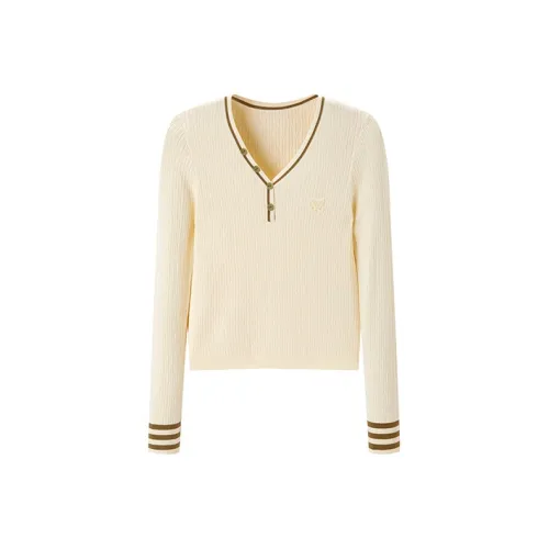 PEACEBIRD Бежевый Женский Трикотаж